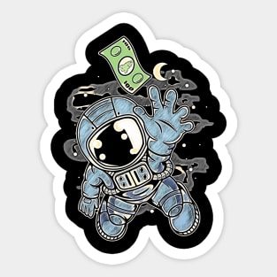 Astronaut Dollar • Funny And Cool Sci-Fi Cartoon Drawing Design Great For Anyone That Loves Astronomy Art Sticker